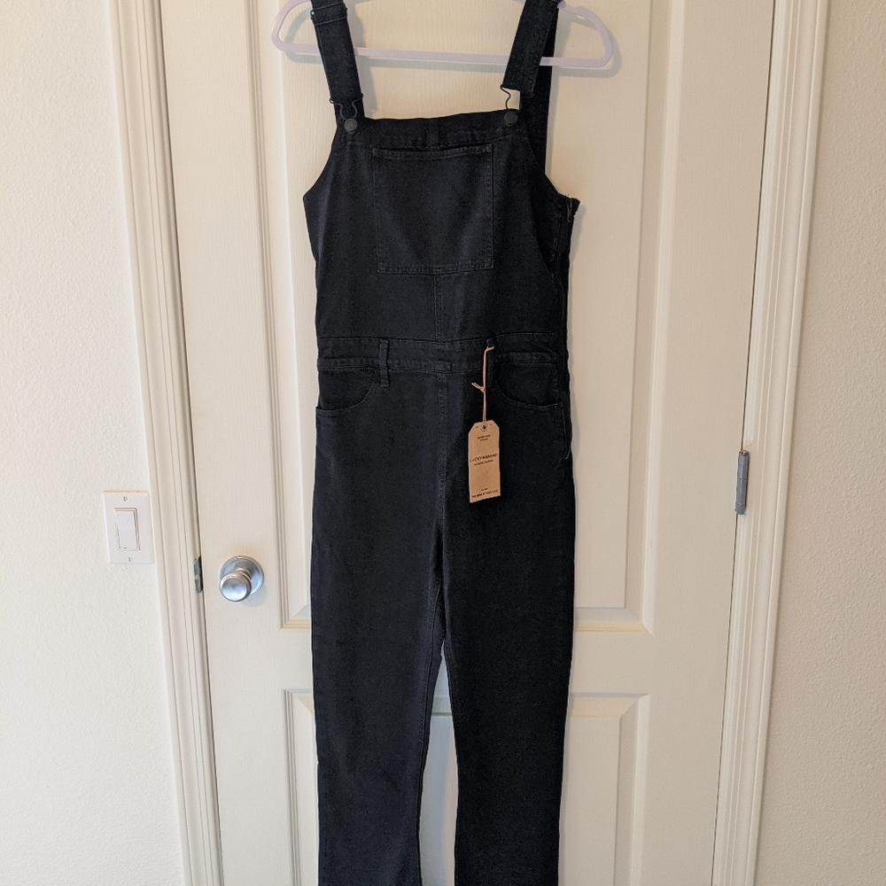 Lucky Brand Black Denim Overalls
